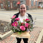 Dozen Roses Floral Arrangement