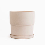 Calyx Ceramic Planter 4.5" - White Sesame
