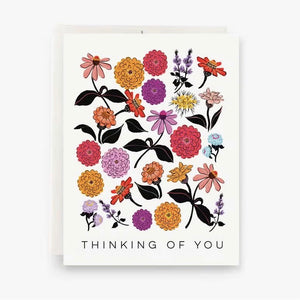 Zinnias Thinking Of You Card