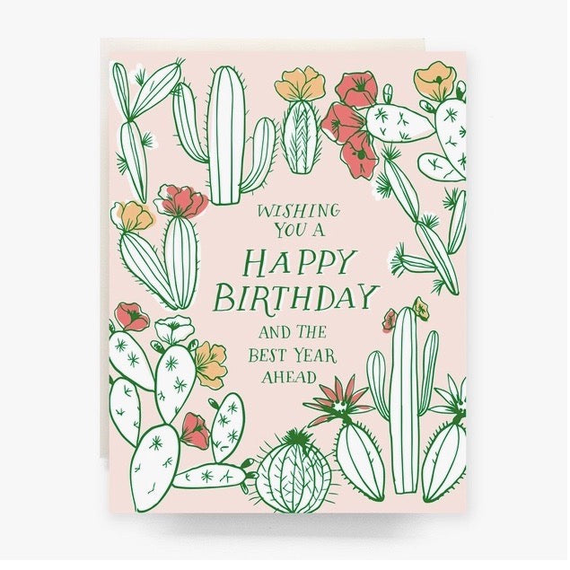 
                
                    Load image into Gallery viewer, Cactus Toile Birthday Greeting Card
                
            