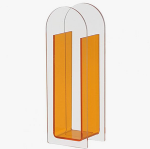 
                
                    Load image into Gallery viewer, Orange and Clear Acrylic Vase
                
            