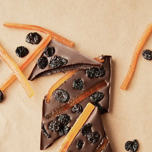 Orange Confit and Cherries Chocolate Bar