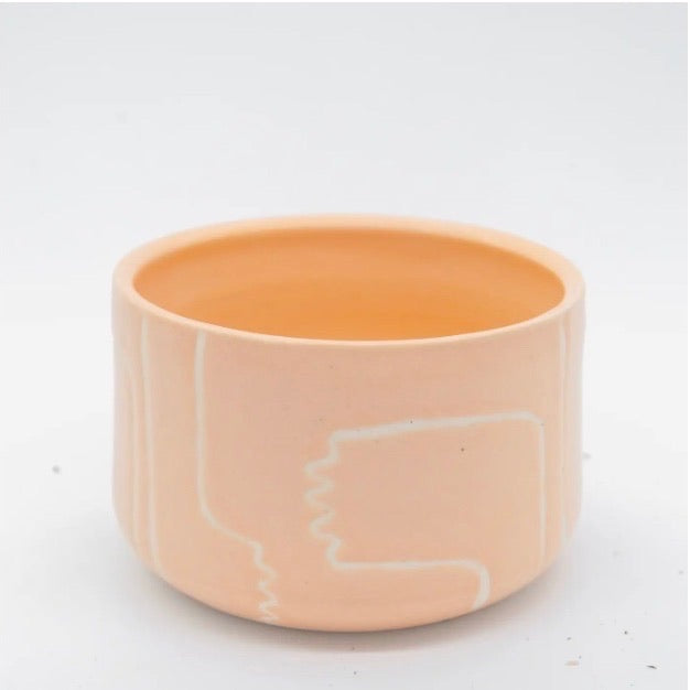 Echeri Manos Outline Planter - Peach