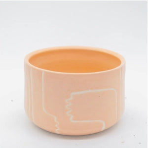 Echeri Manos Outline Planter - Peach