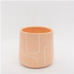 Tall Manos Outline Planter - Peach