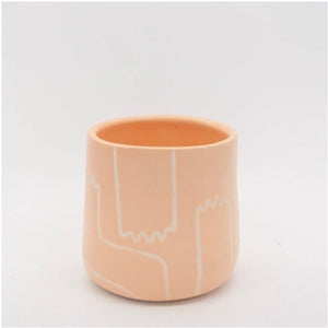 Tall Manos Outline Planter - Peach