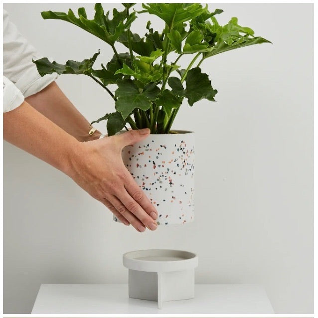 Tri Planter - White Terrazzo