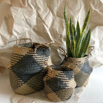 Patterned Seagrass Basket