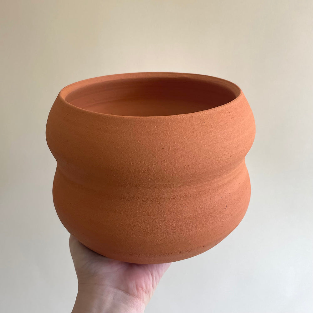 Katie Troisi Pottery Raw Venus Planter in Terra Cotta